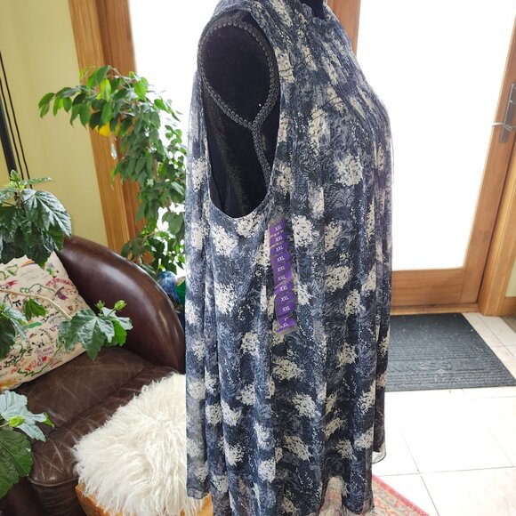 24249  NWT!! Anthropologie Joie Sleeveless Mini Dress Baltic Print Size XXL - Picture 5 of 14